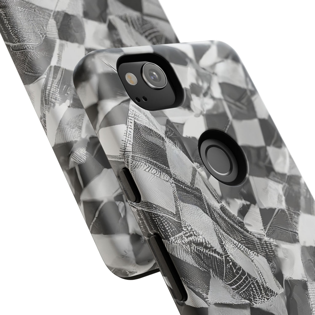 Abstract Checker Print Tough Phone Case