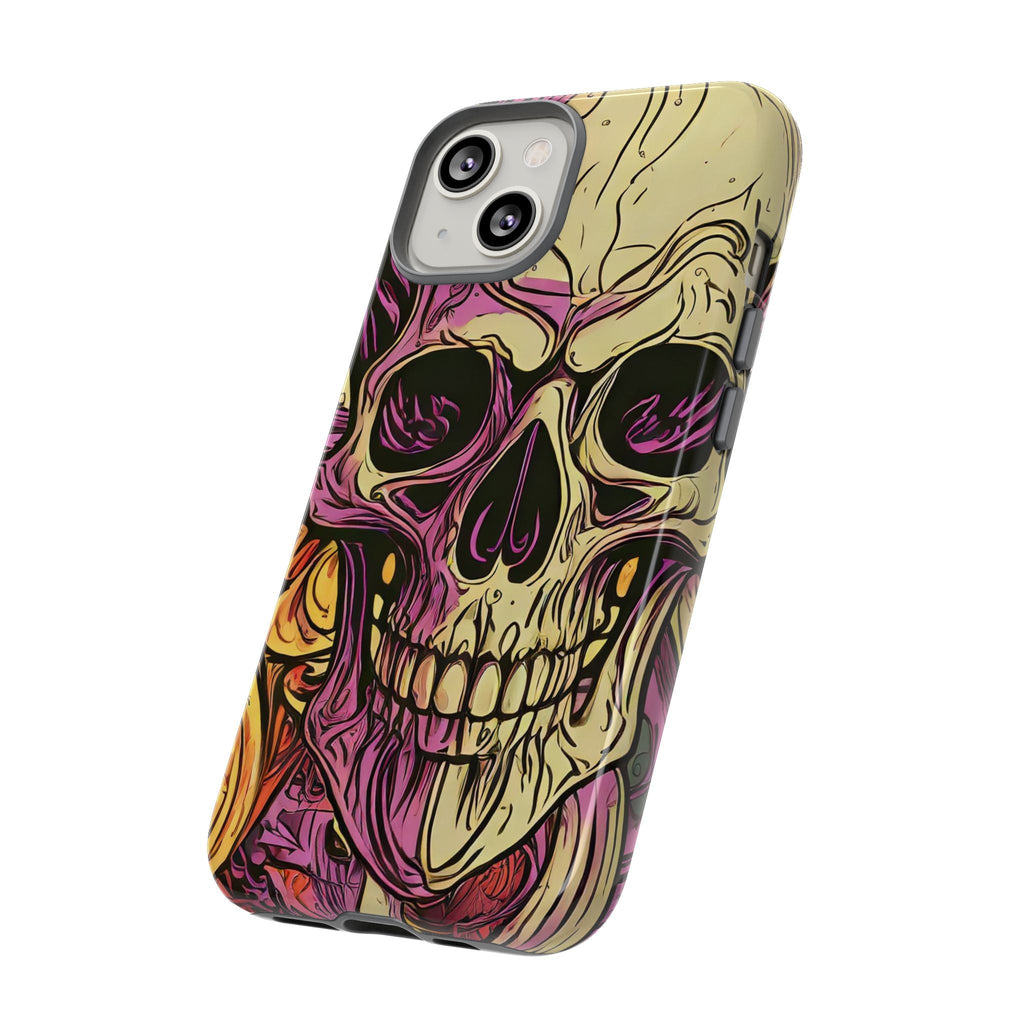 Abstract Purple Skull Tough Phone Case