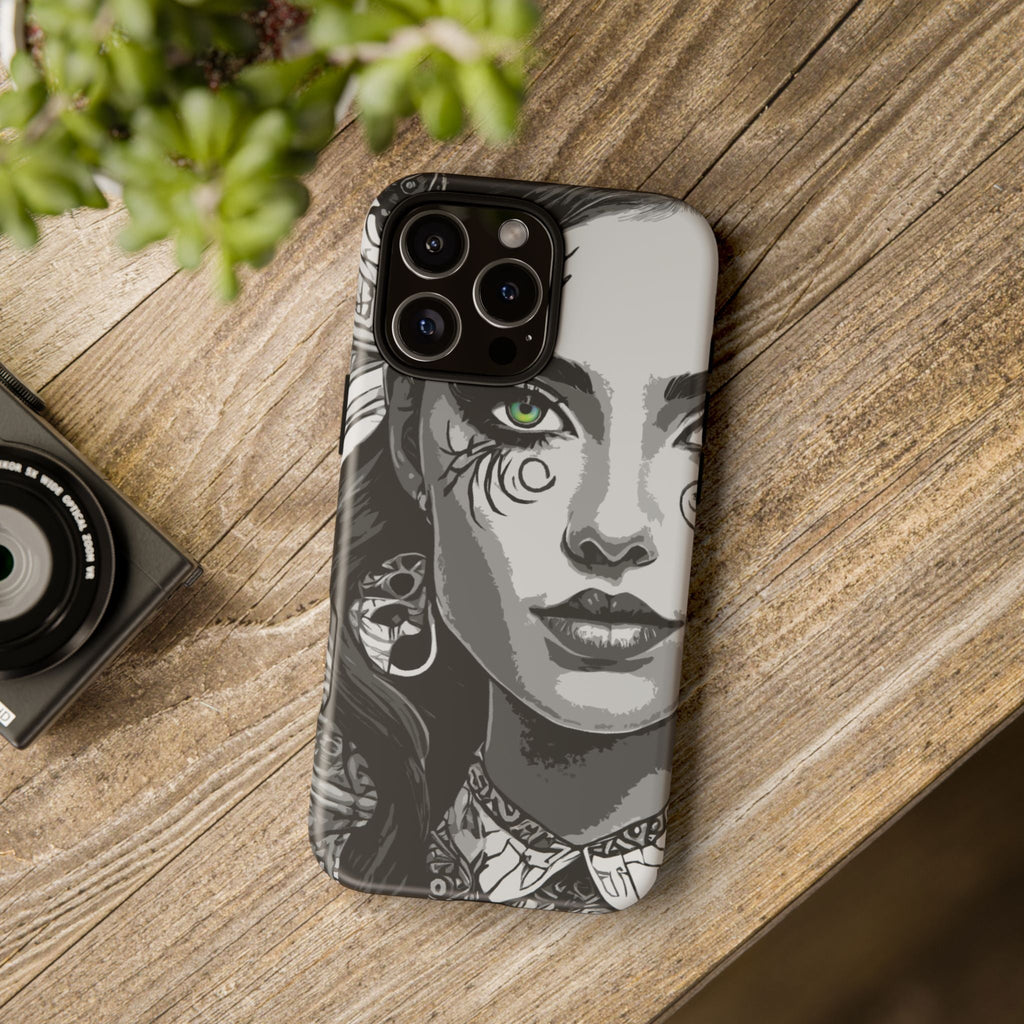 Green Eyed Devilish Beauty Tough Phone Case