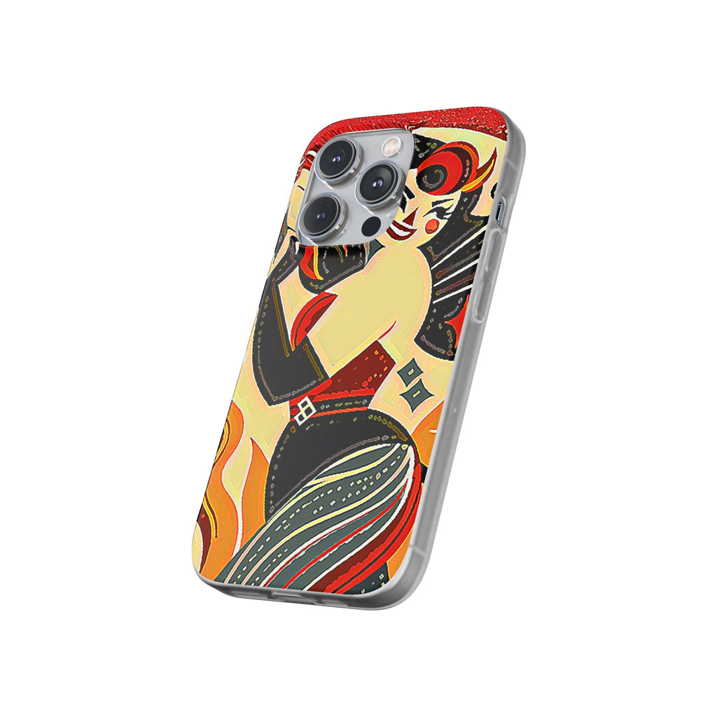 Red & Black Female Devil Flexi Phone Case