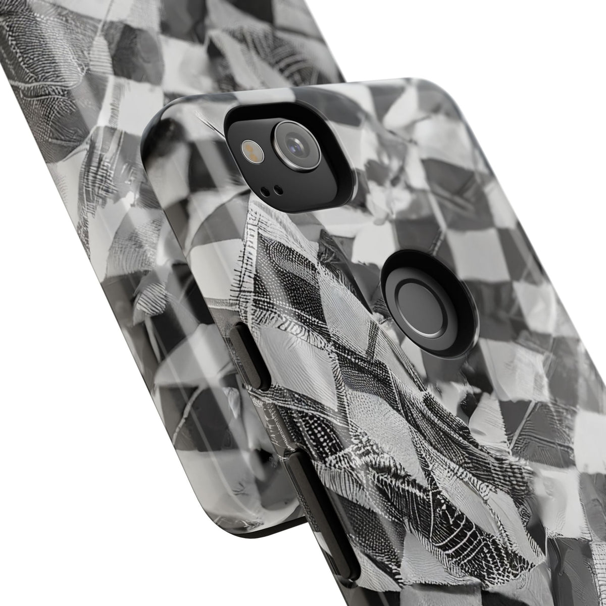 Abstract Checker Print Tough Phone Case