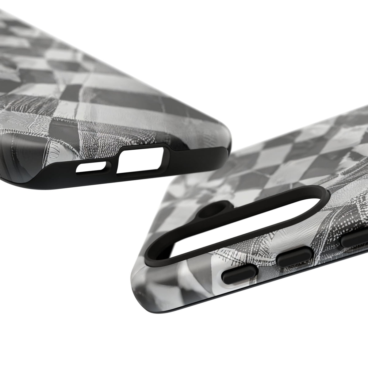 Abstract Checker Print Tough Phone Case