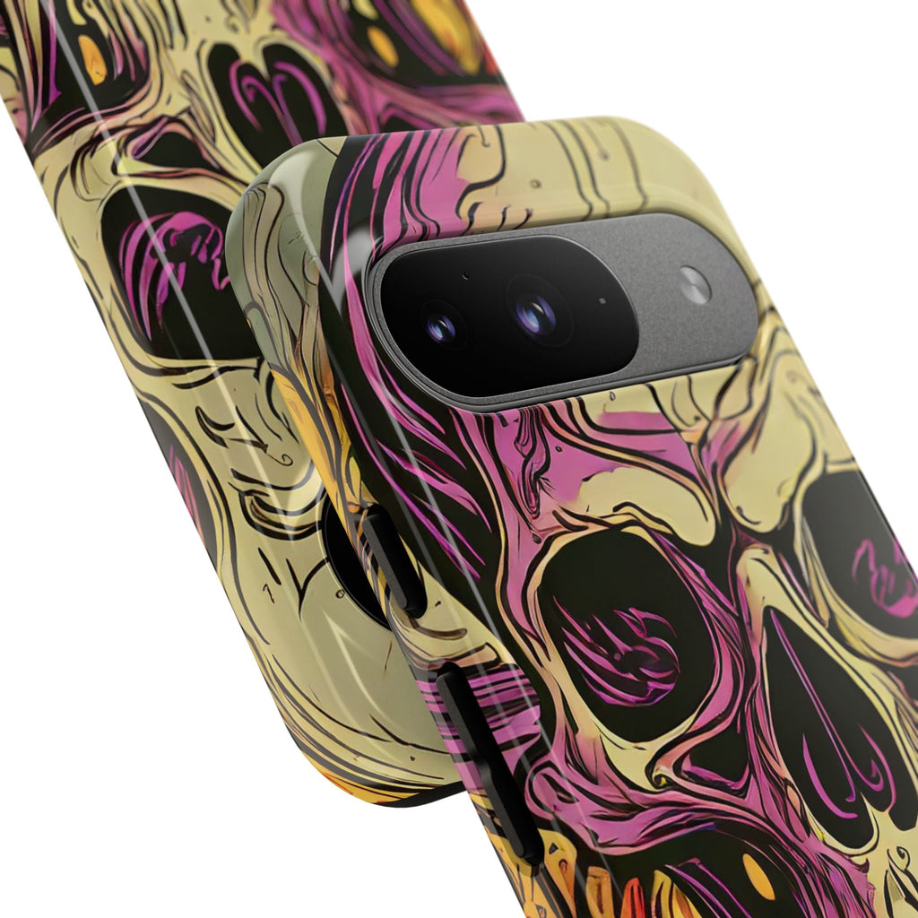 Abstract Purple Skull Tough Phone Case