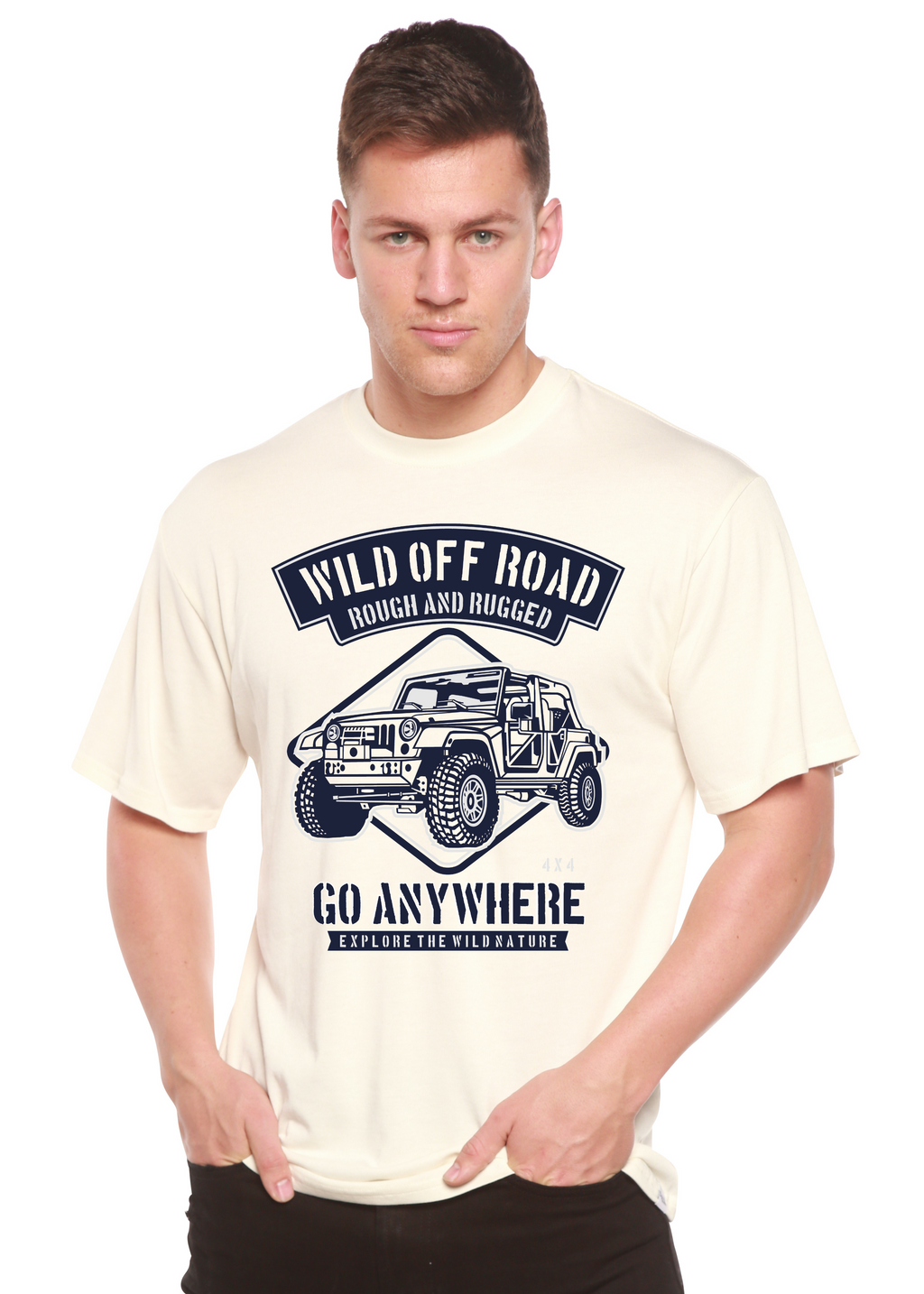 Wild Off Road Spun Bamboo® Men's Bamboo Viscose/Organic Cotton Short Sleeve Graphic T-Shirt