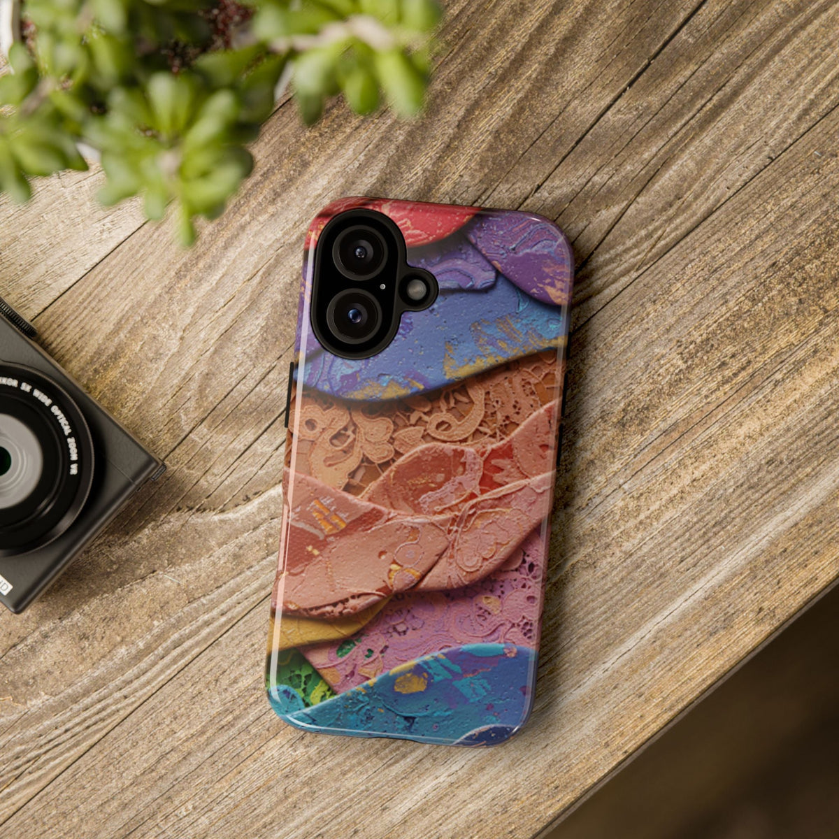 Abstract Painted Lace Tough Phone Case