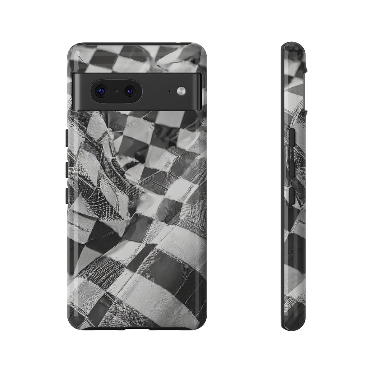 Abstract Checker Print Tough Phone Case