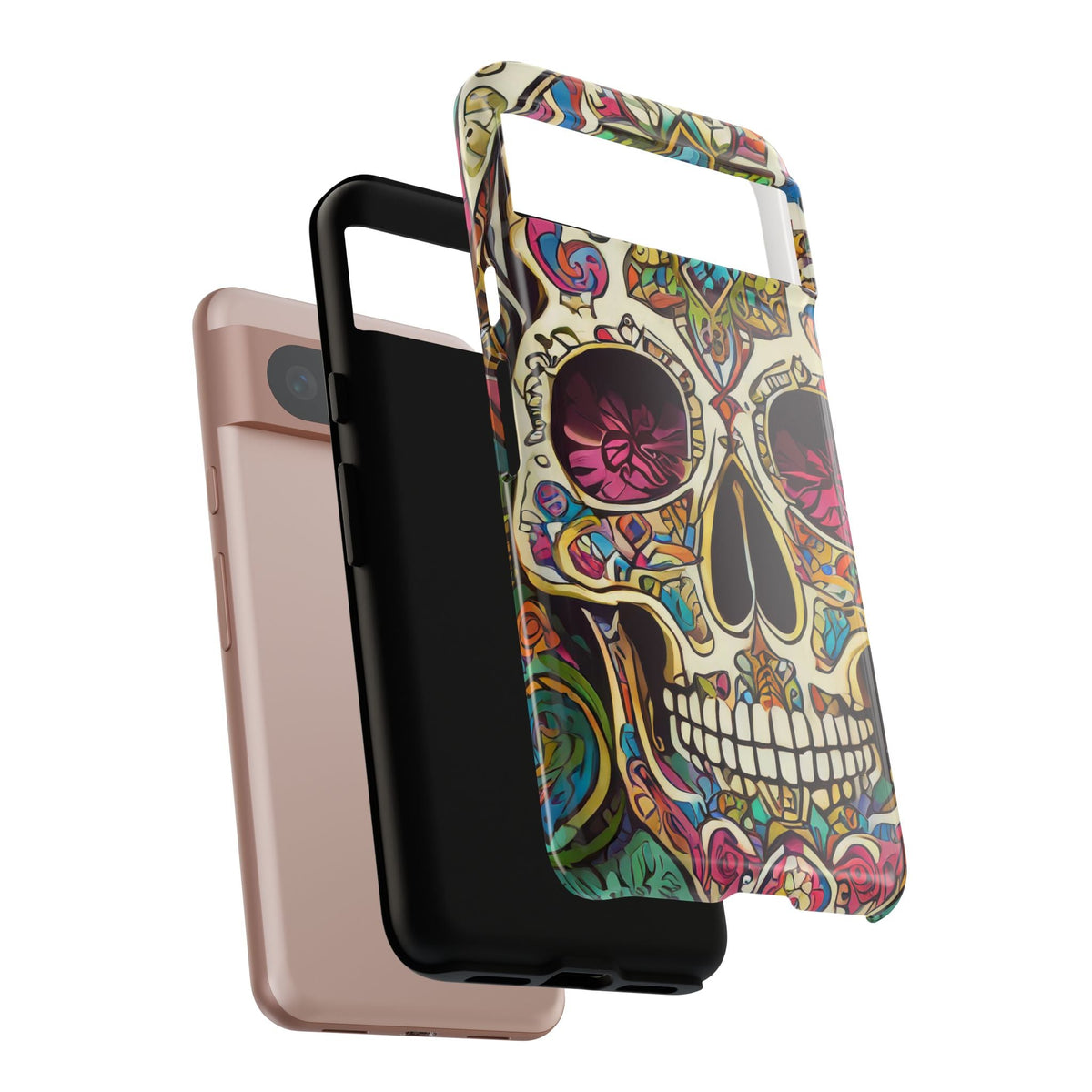 Colorful Sugar Skull Tough Phone Case