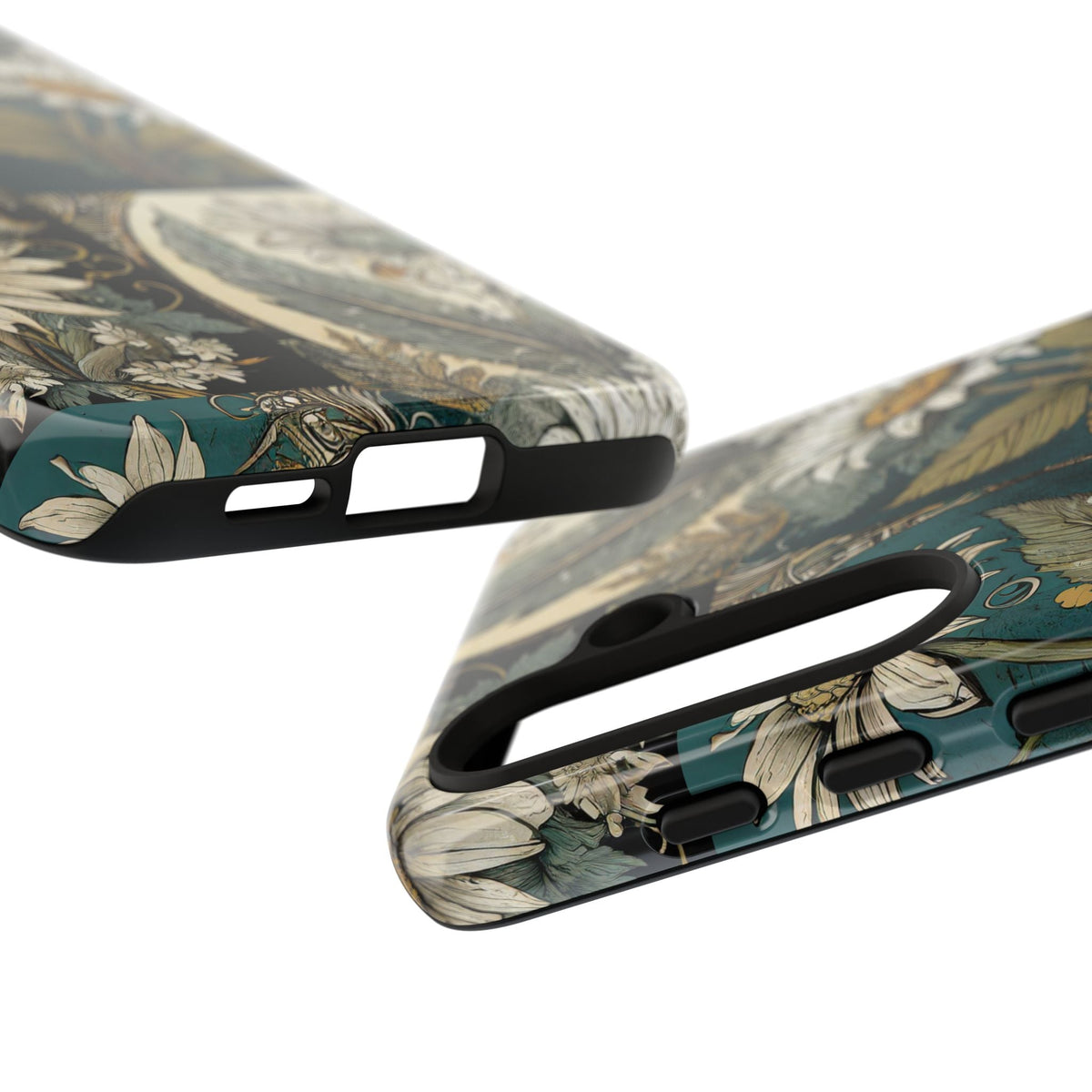 Abstract Teal Daisy Tough Phone Case