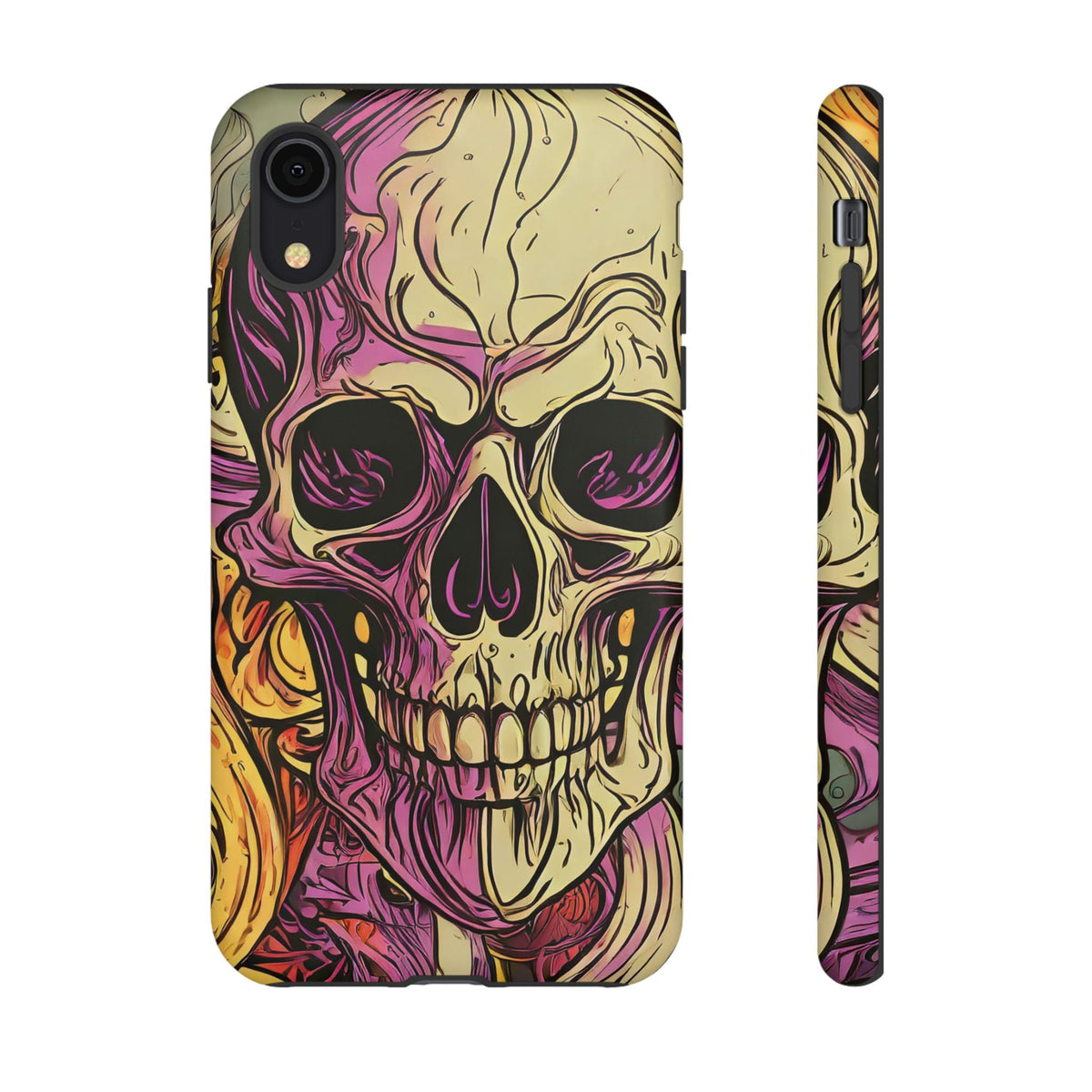 Abstract Purple Skull Tough Phone Case