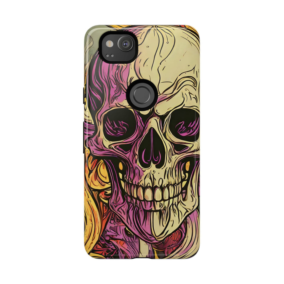 Abstract Purple Skull Tough Phone Case
