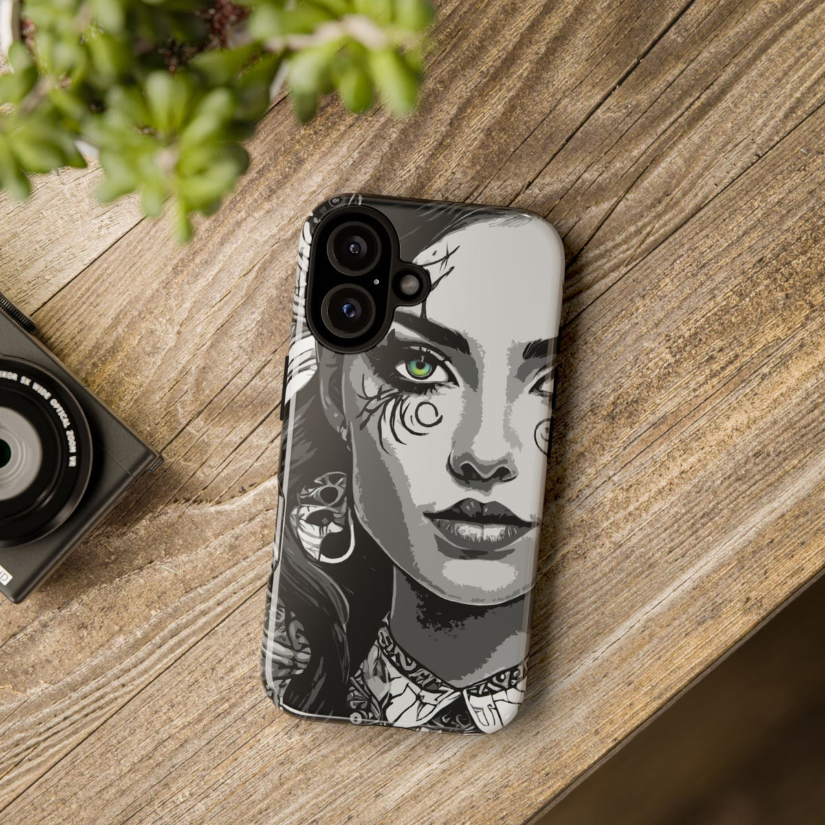 Green Eyed Devilish Beauty Tough Phone Case