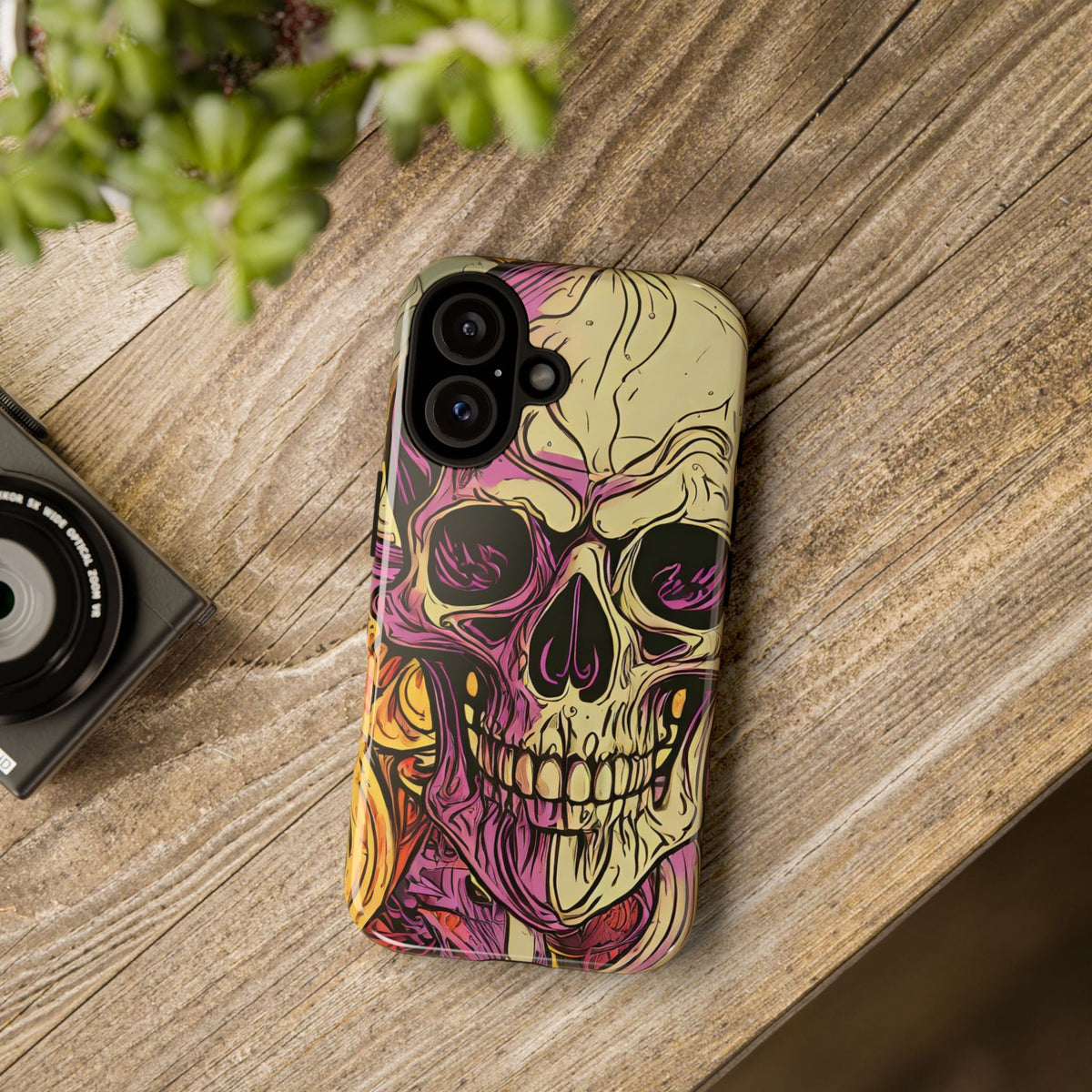 Abstract Purple Skull Tough Phone Case