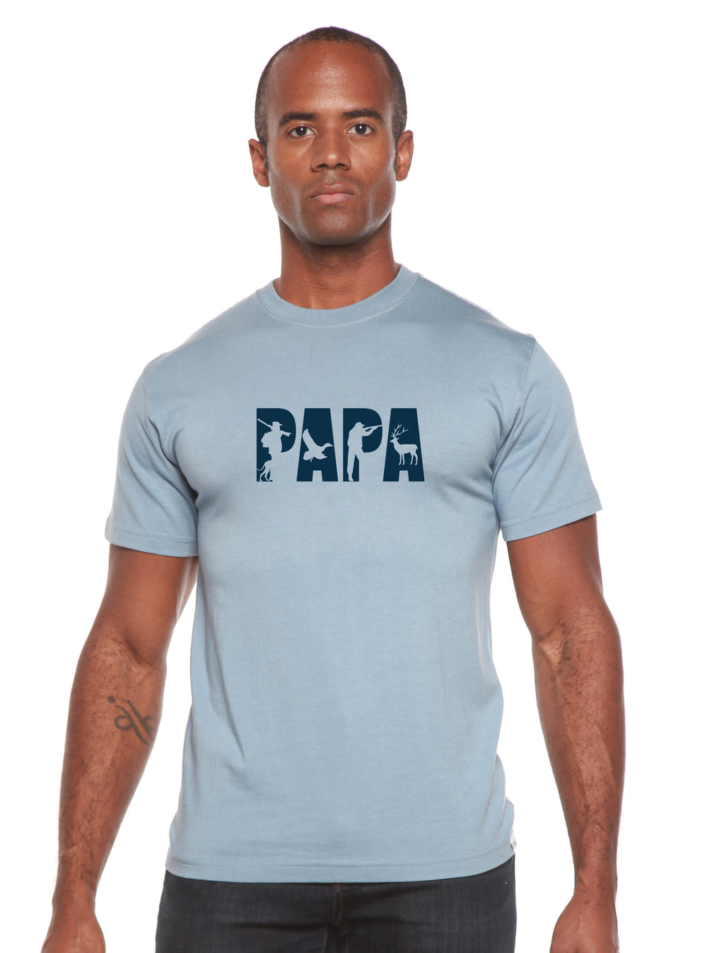 PAPA Men's Bamboo Viscose/Organic Cotton Short Sleeve Graphic T-Shirt