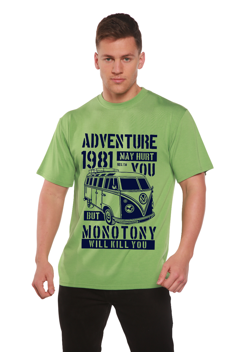 Adventure 1981 Men's Bamboo Viscose/Organic Cotton Short Sleeve Graphic T-Shirt