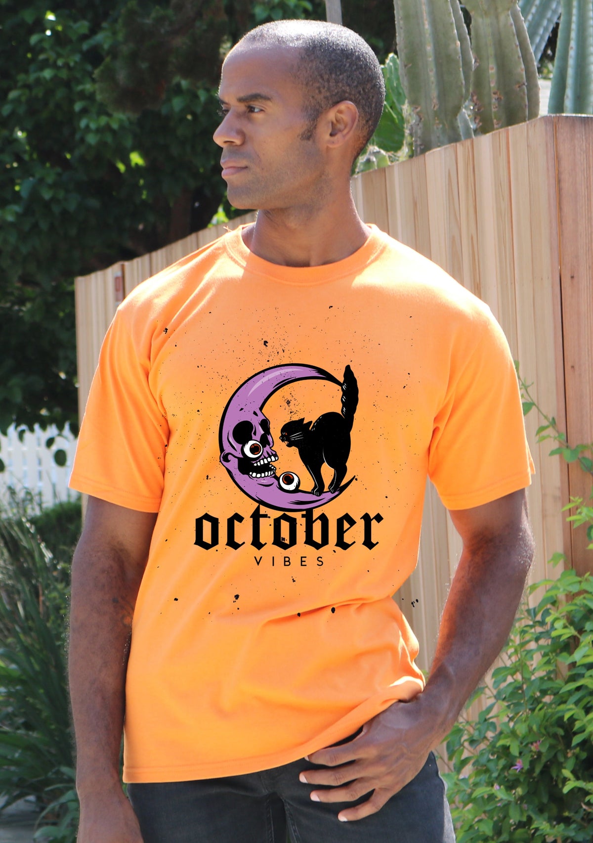 October Vibes Men's Bamboo Viscose/Organic Cotton Short Sleeve Graphic T-Shirt
