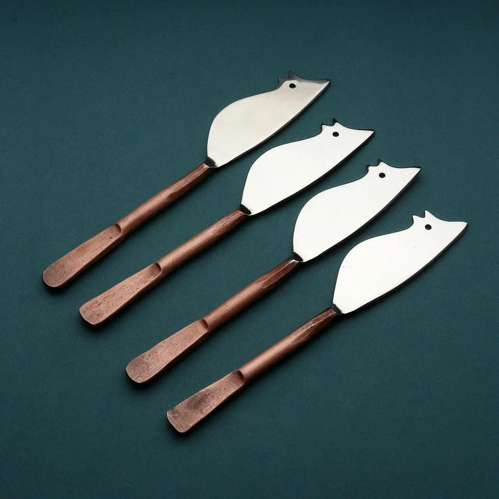 Celia Ratoncito Cheese Spreader/Knife 4 Pc. Set