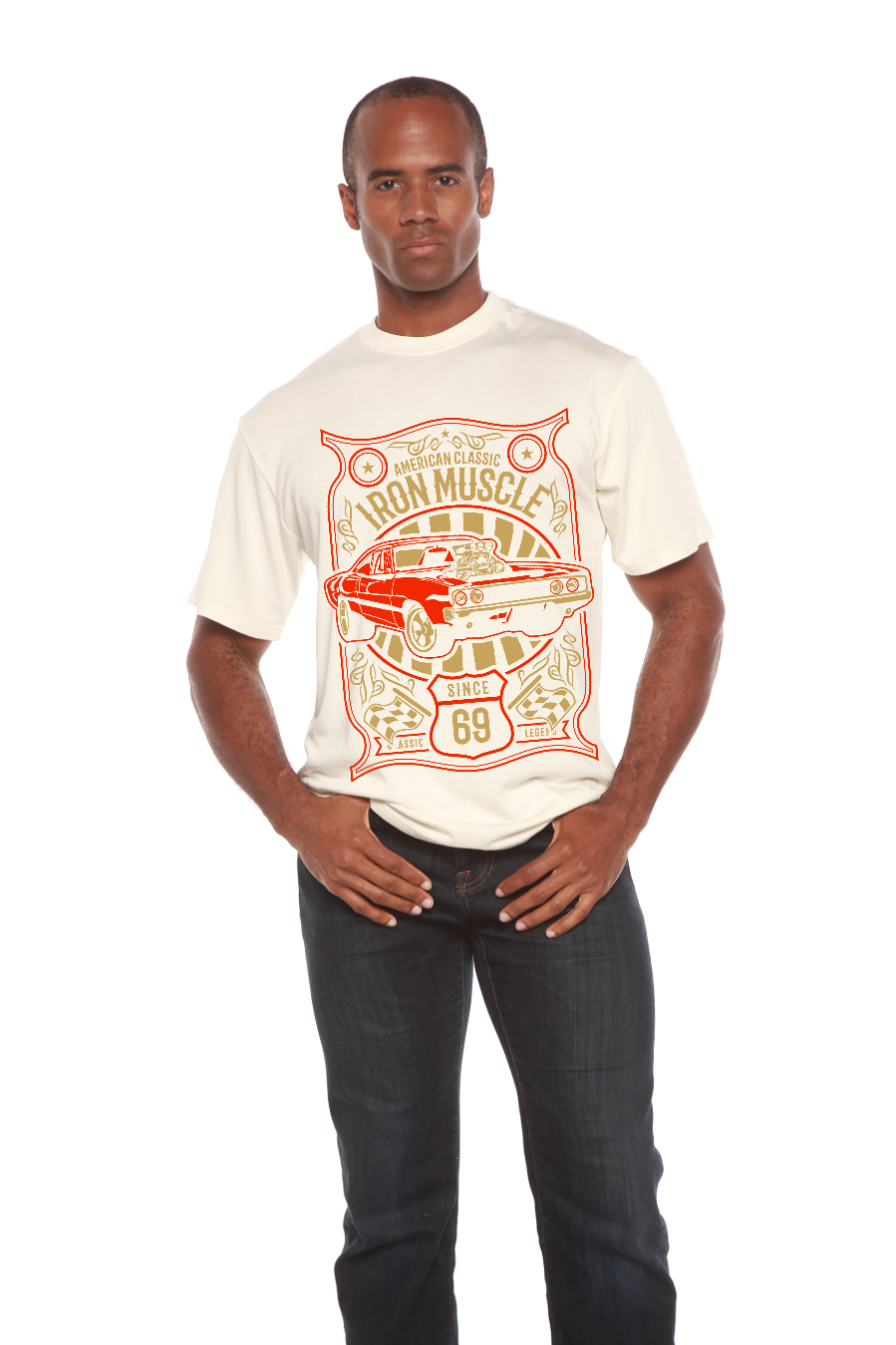 Iron Muscle Men's Bamboo Viscose/Organic Cotton Short Sleeve Graphic T-Shirt