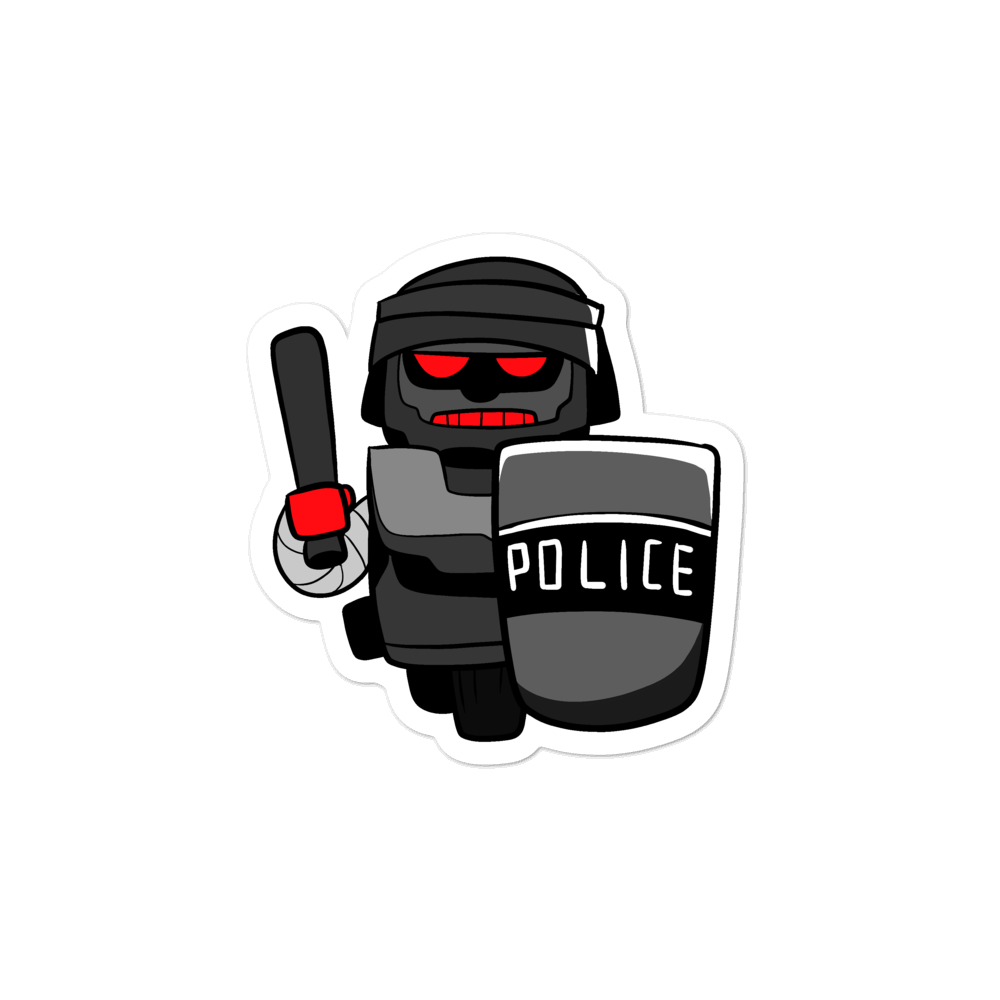 InHuman Police Robot Cartoon - Bubble-free stickers