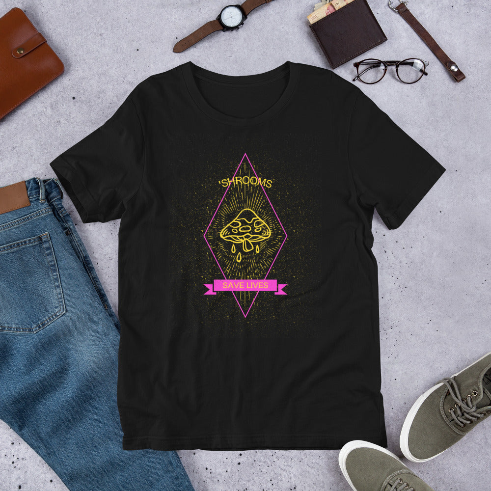 'Shrooms Save Lives Short-Sleeve Unisex T-Shirt