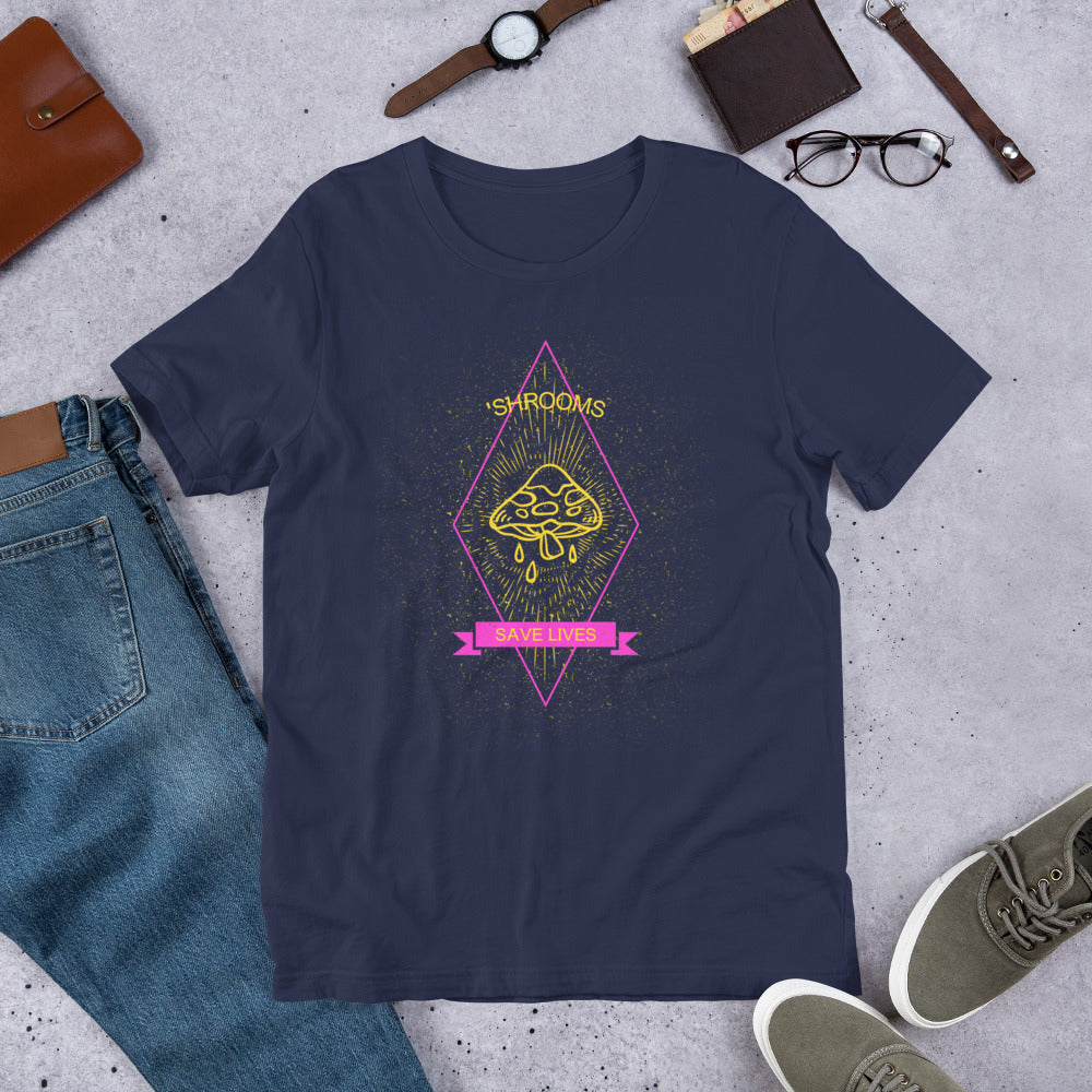 'Shrooms Save Lives Short-Sleeve Unisex T-Shirt