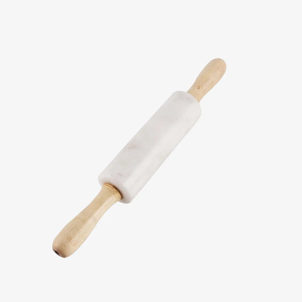 Vivace White Marble Wood Rolling Pin